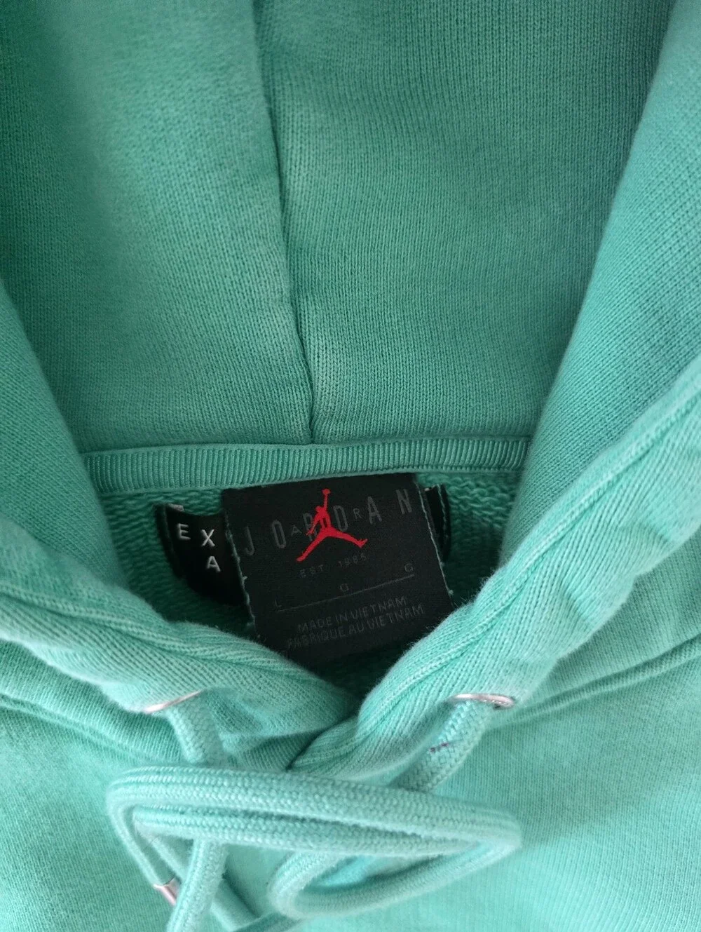 Air Jordan Men's Teal Hoodie Sweatshirt Size L